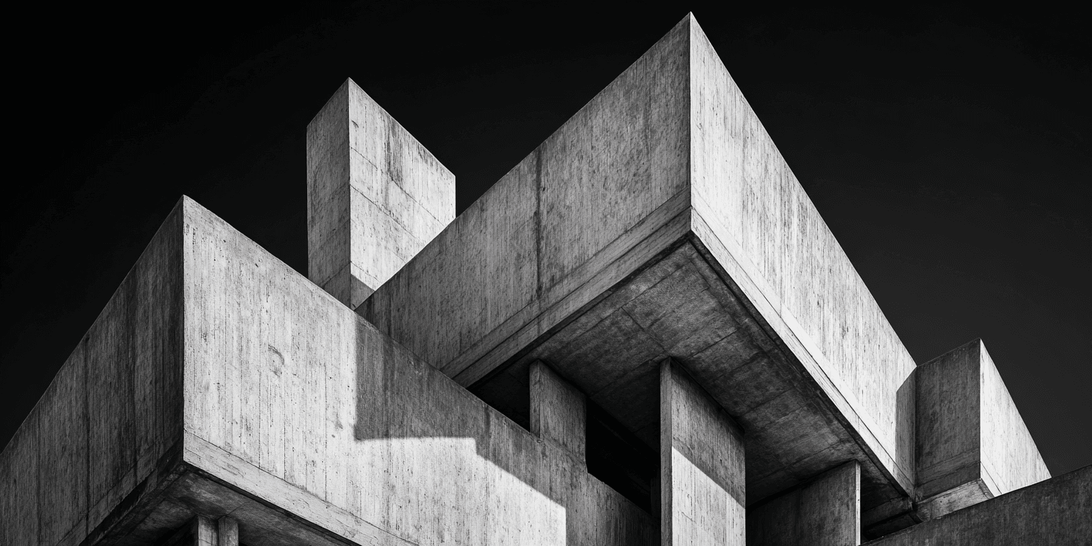 Brutalist renewable energy facility building infrastructure